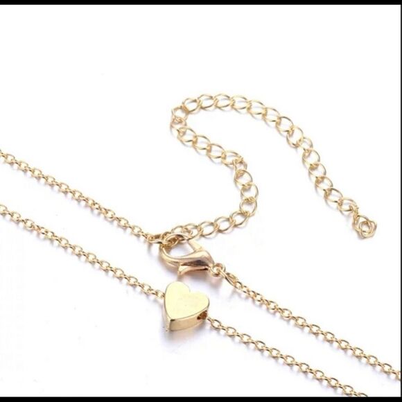 Gold tone Boho Heart Necklace - Picture 3 of 6